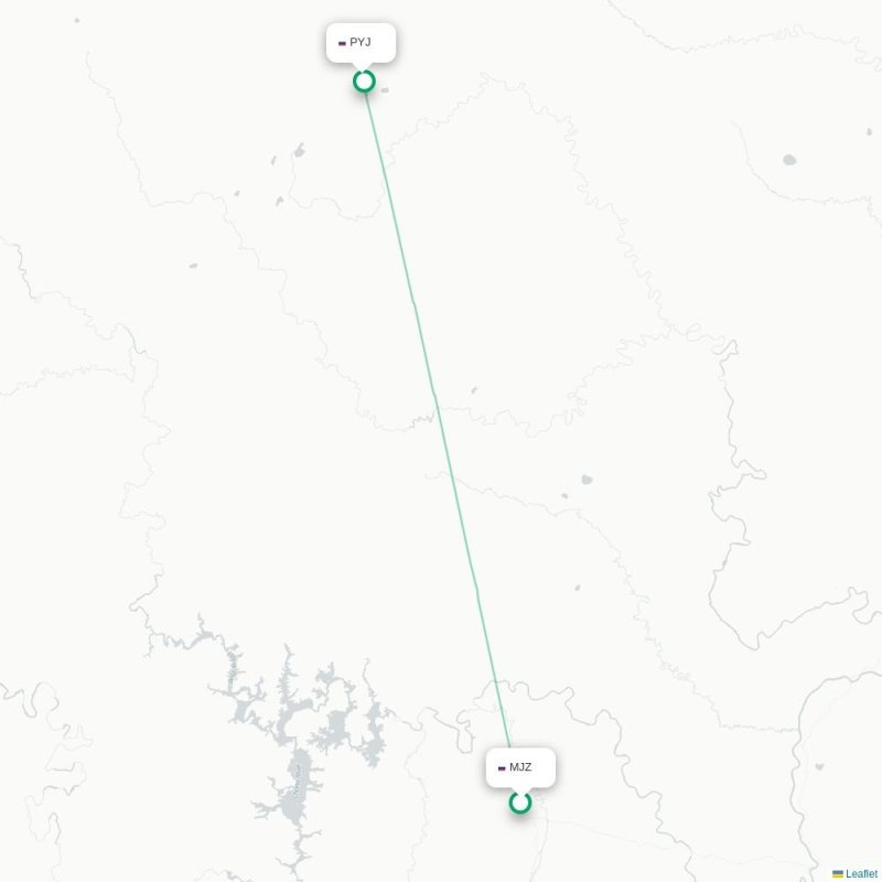 MJZ - PYJ route map