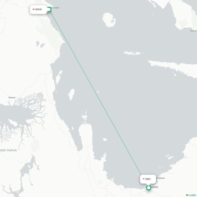 MKW - NBX route map