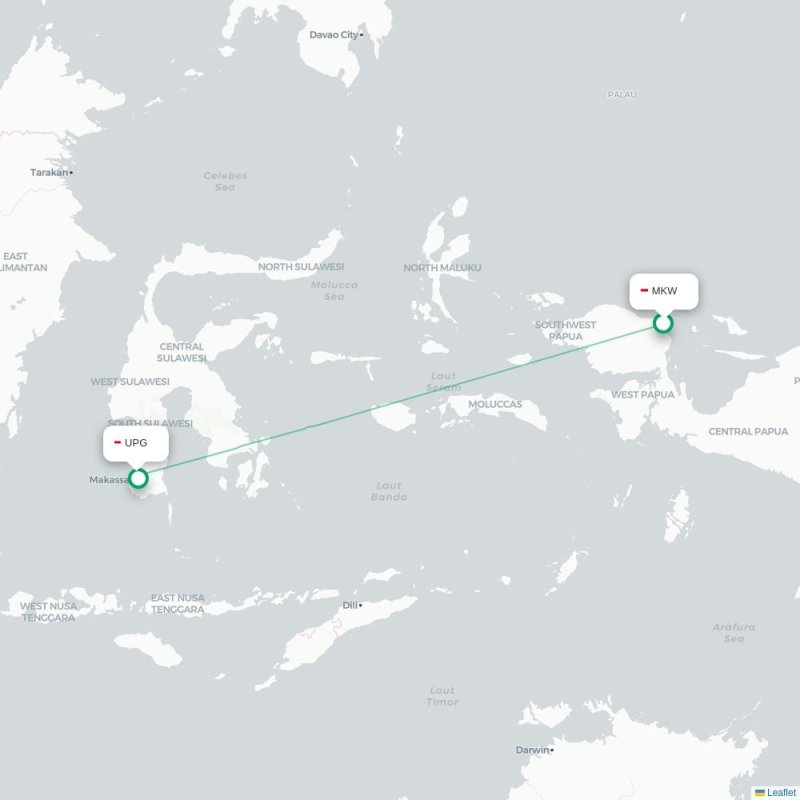 MKW - UPG route map