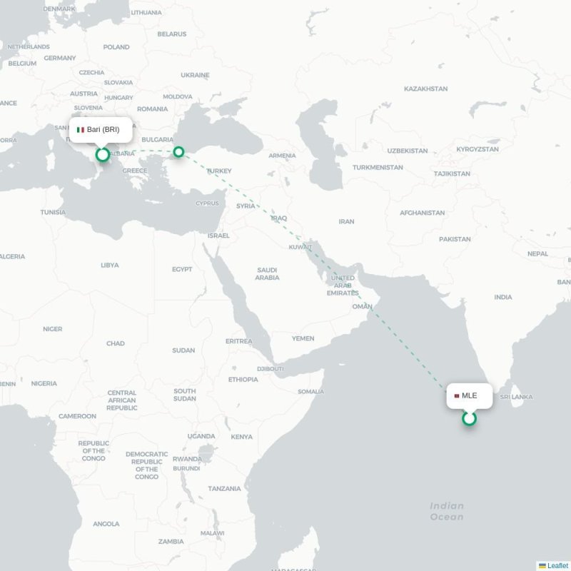 MLE - BRI route map