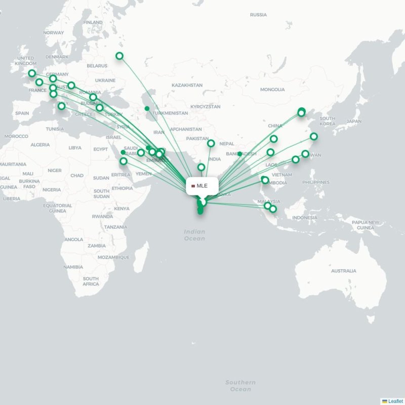 MLE - BKK route map