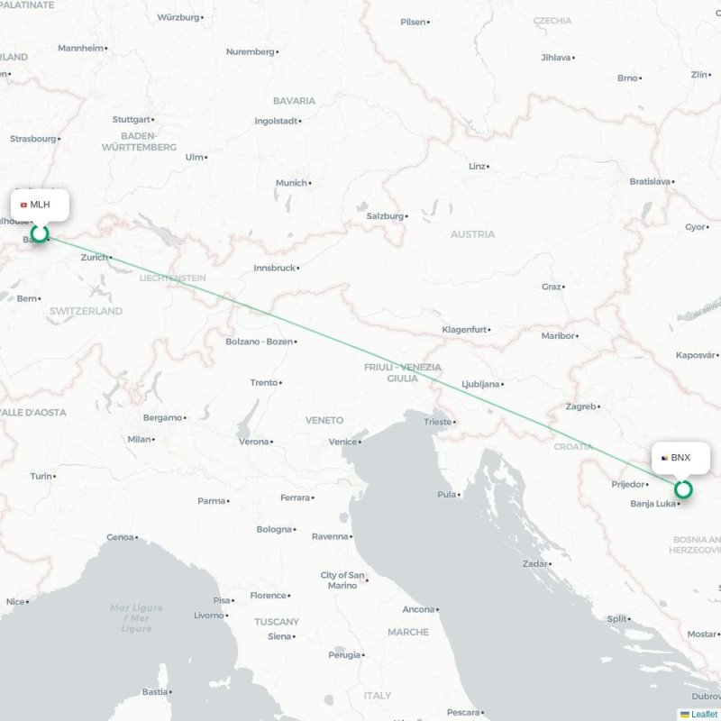 MLH - BNX route map