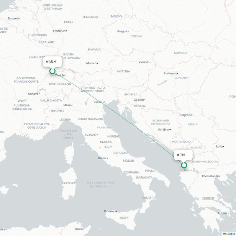 MLH - TIA route map