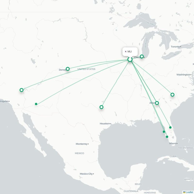 MLI - AZA route map