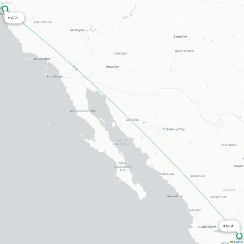 MLM - OAK route map