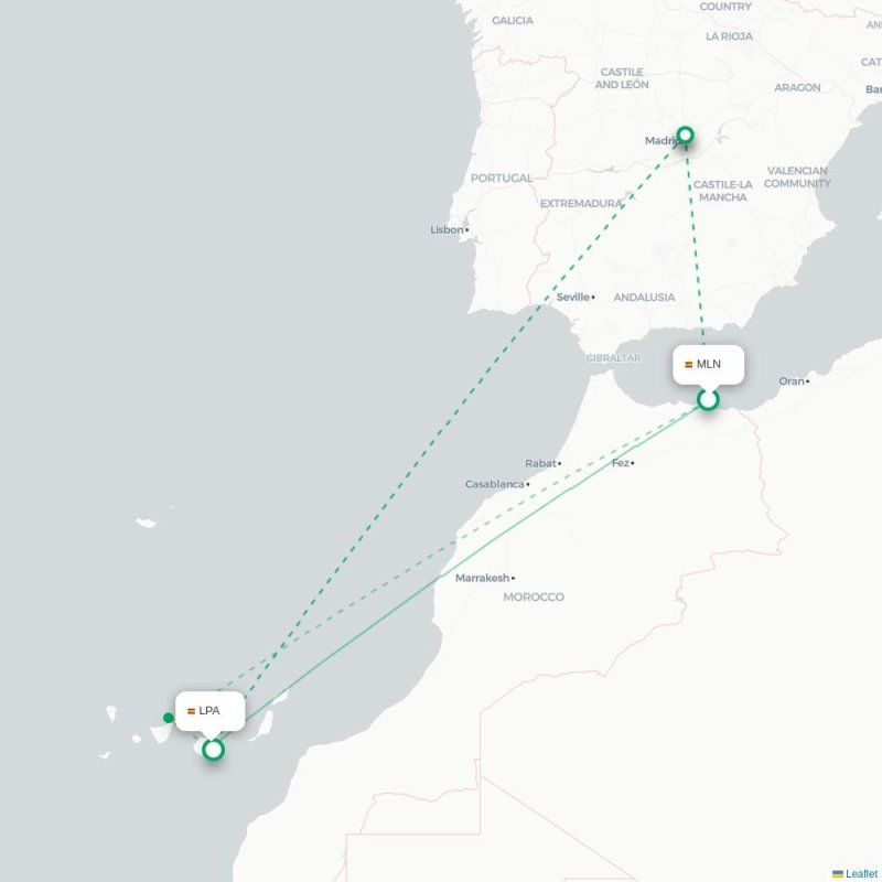 MLN - LPA route map