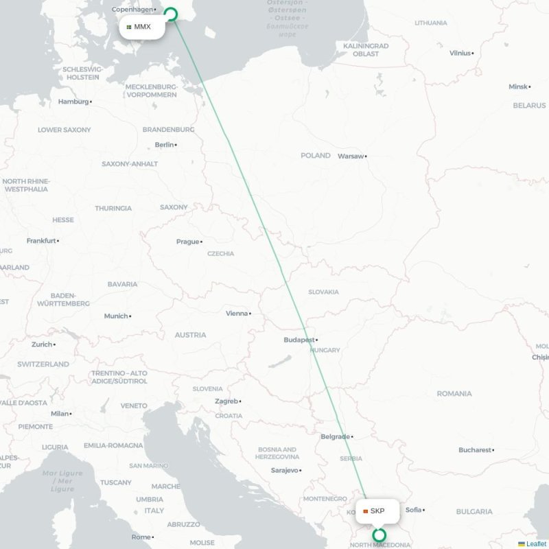 MMX - SKP route map