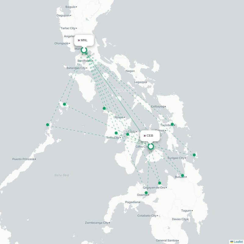 MNL - CEB route map