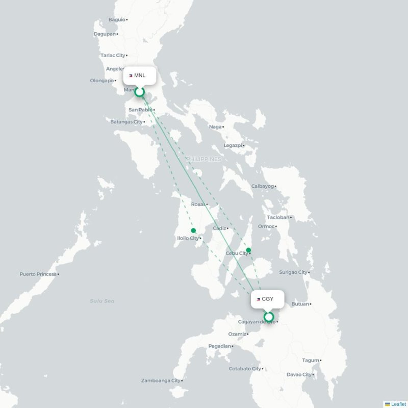 MNL - CGY route map
