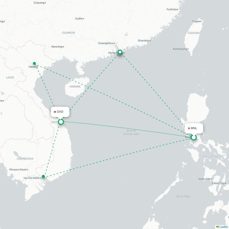 MNL - DAD route map