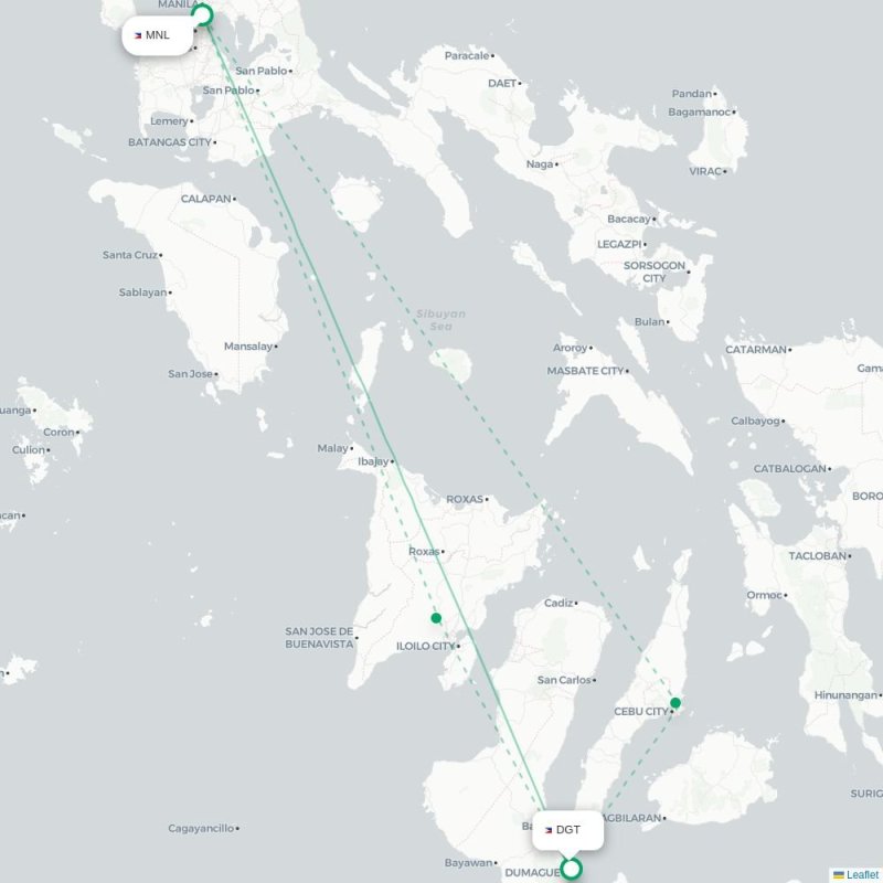 MNL - DGT route map