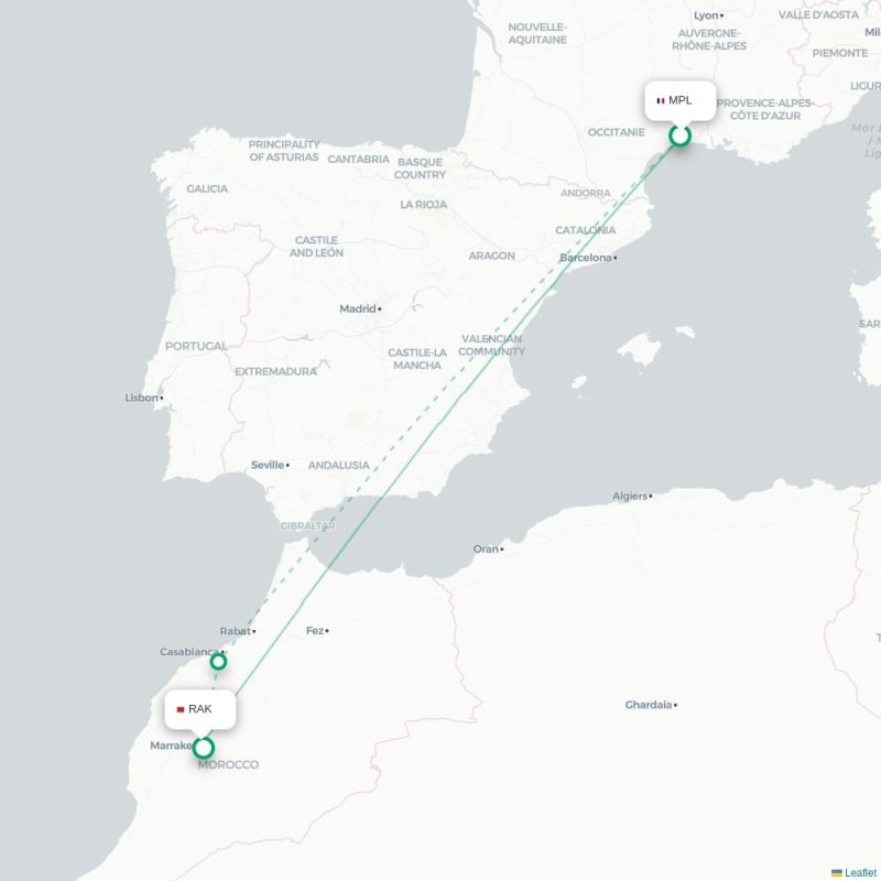 MPL - RAK route map