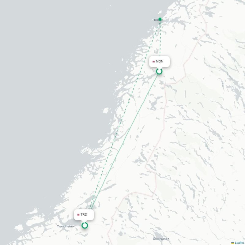 MQN - TRD route map