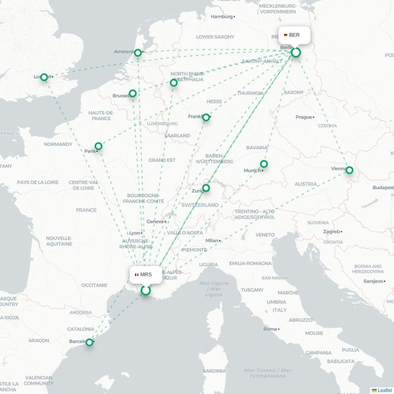 MRS - BER route map