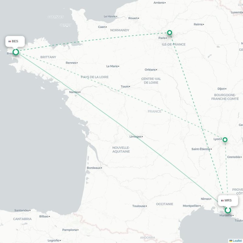 MRS - BES route map