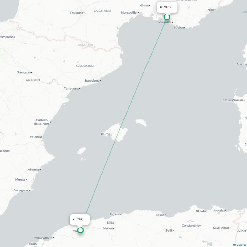 MRS - CFK route map