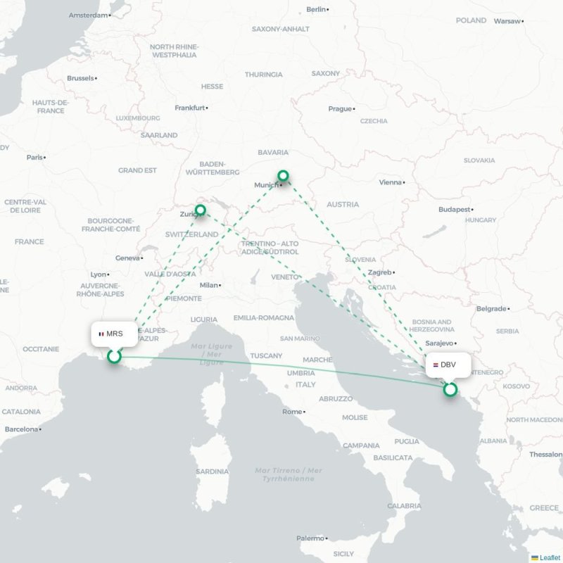 MRS - DBV route map