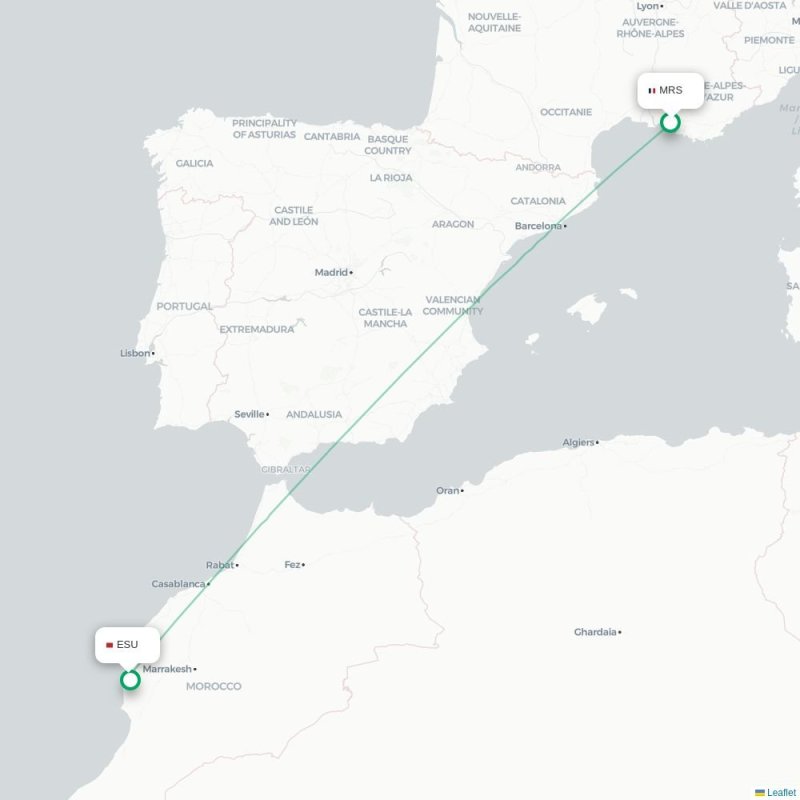MRS - ESU route map