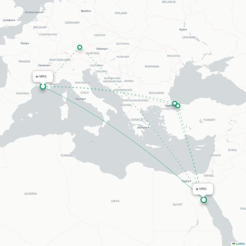 MRS - HRG route map