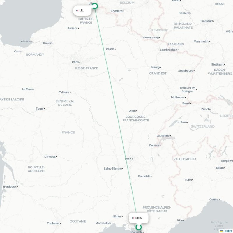 MRS - LIL route map
