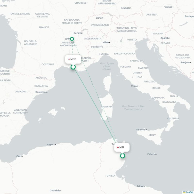 MRS - MIR route map