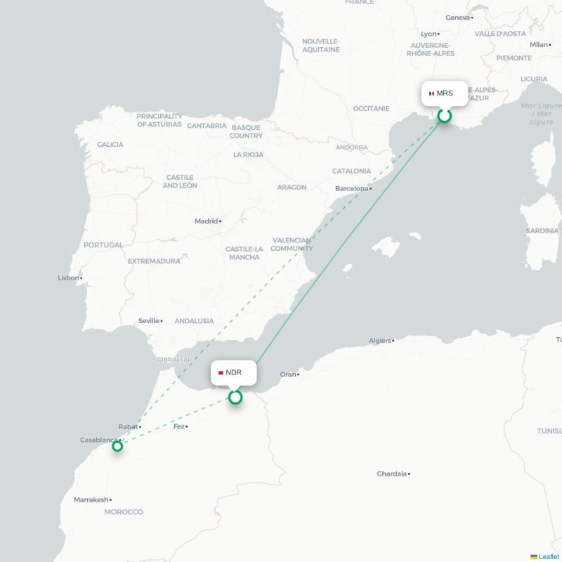 MRS - NDR route map
