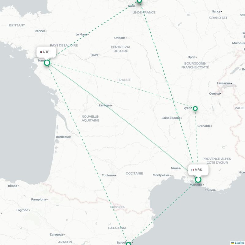 MRS - NTE route map
