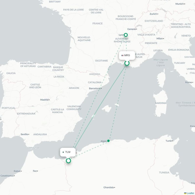 MRS - TLM route map