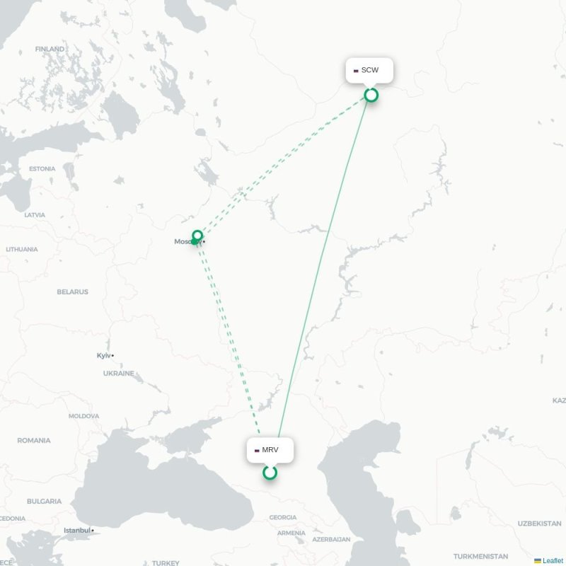 MRV - SCW route map