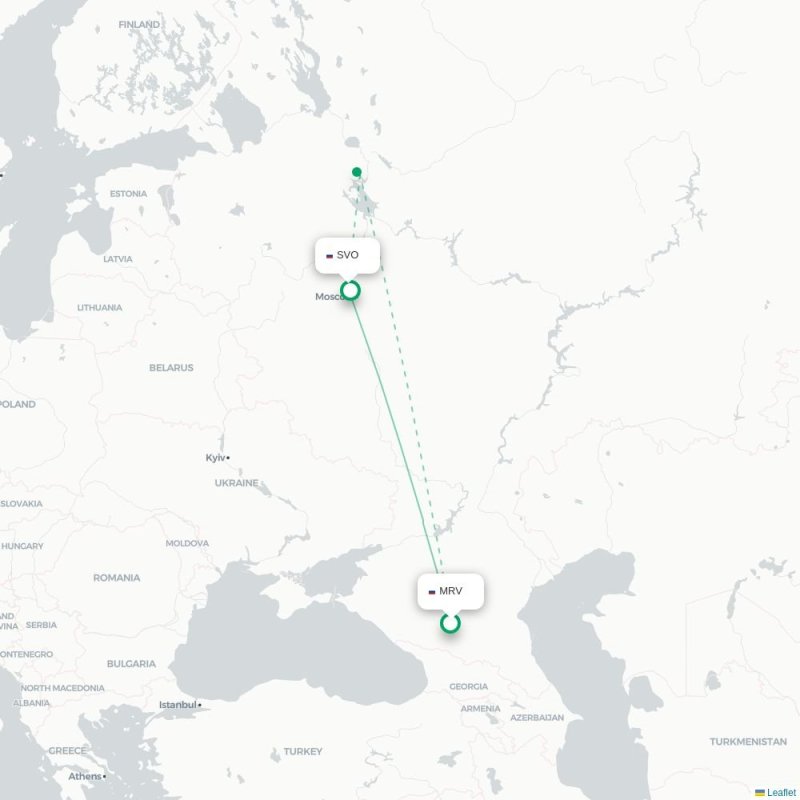 MRV - SVO route map