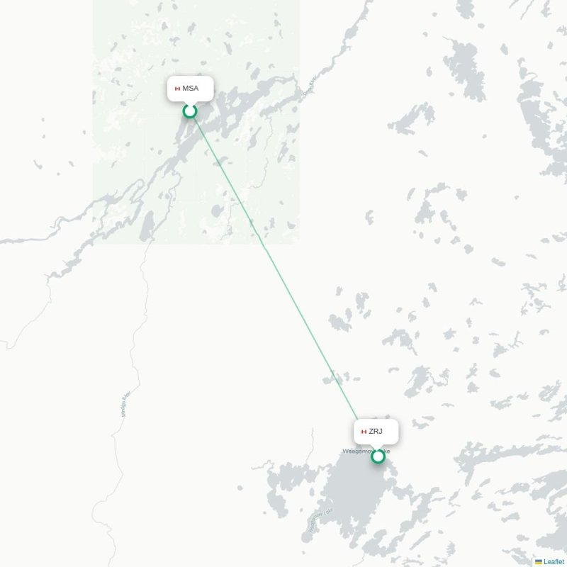 MSA - ZRJ route map