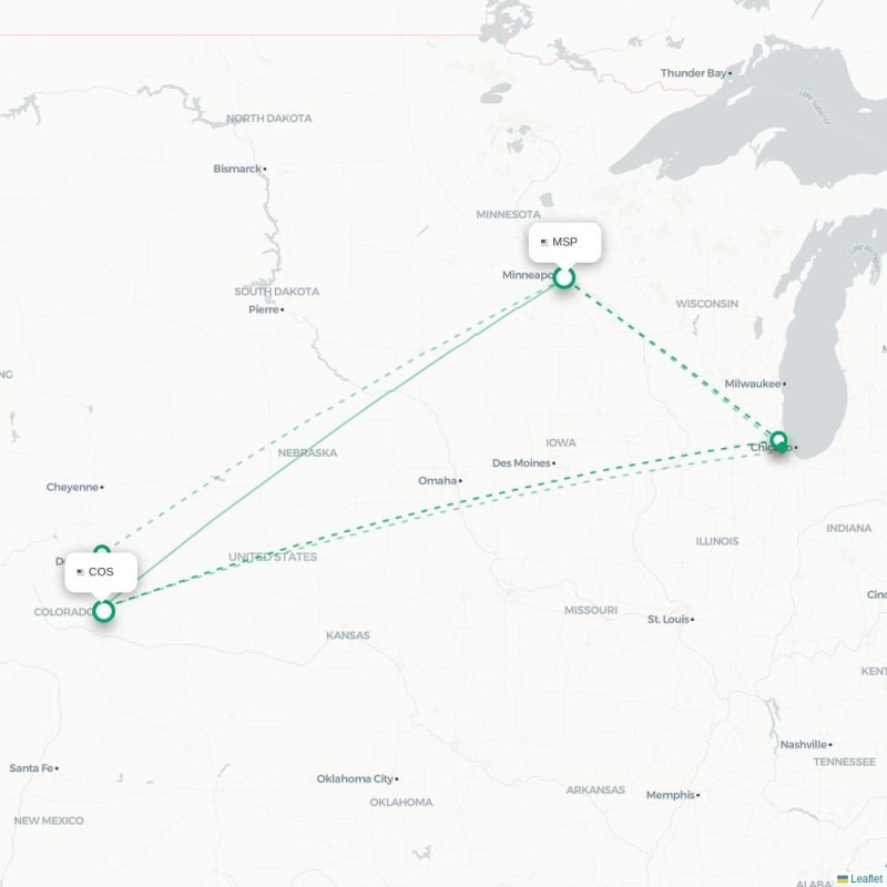 MSP - COS route map