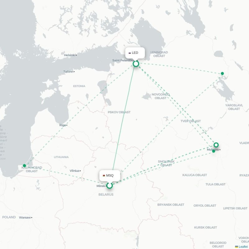 MSQ - LED route map