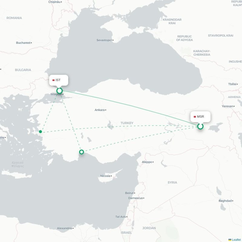 MSR - IST route map