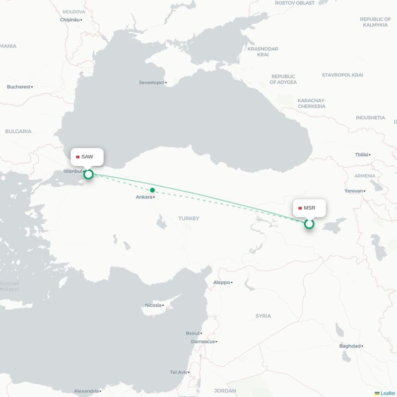 MSR - SAW route map