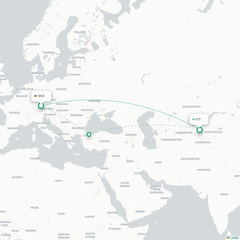 MUC - CIT route map