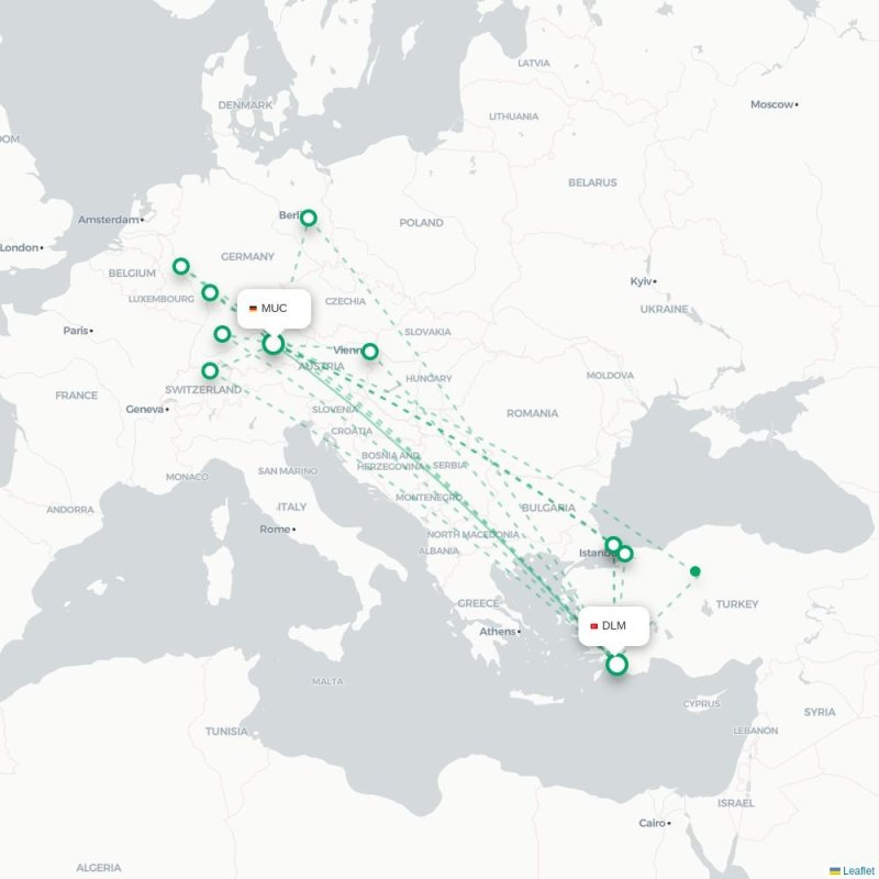 MUC - DLM route map