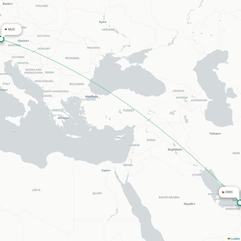 MUC - DWC route map