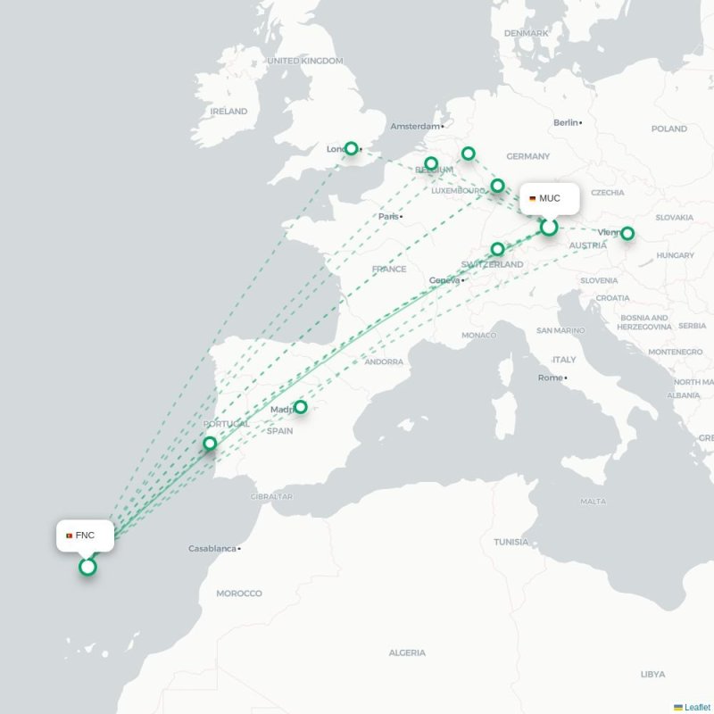 MUC - FNC route map