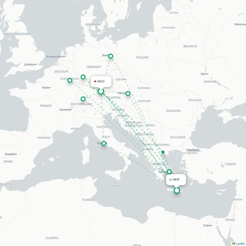 MUC - HER route map