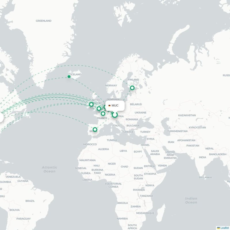 MUC - ORD route map