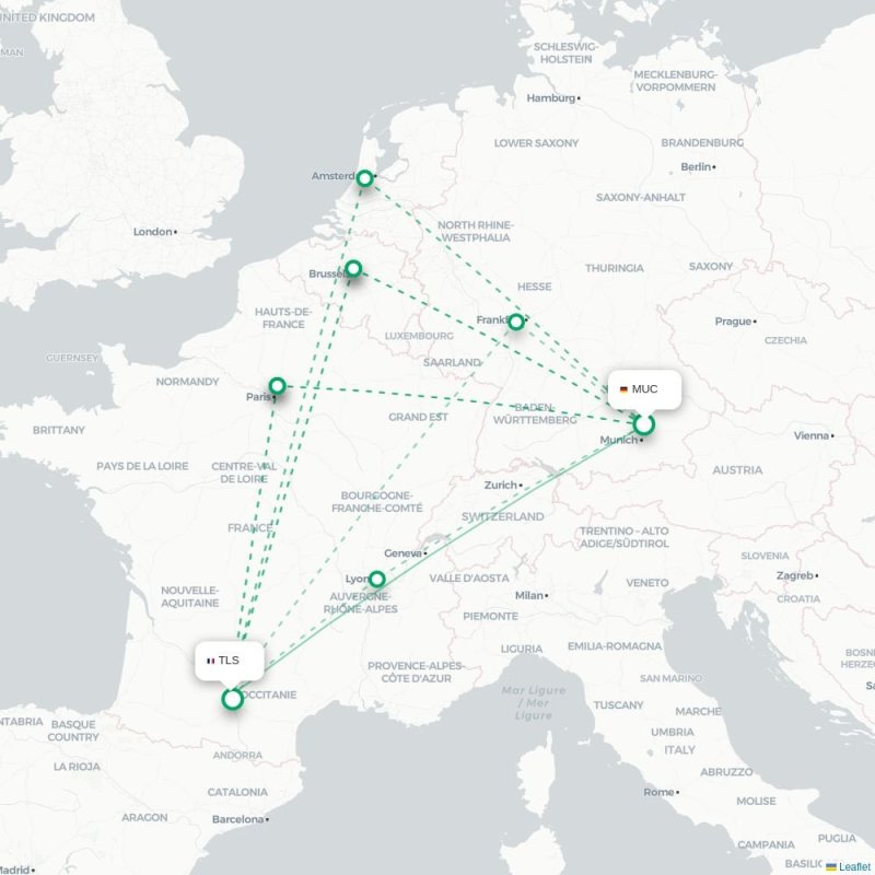 MUC - TLS route map