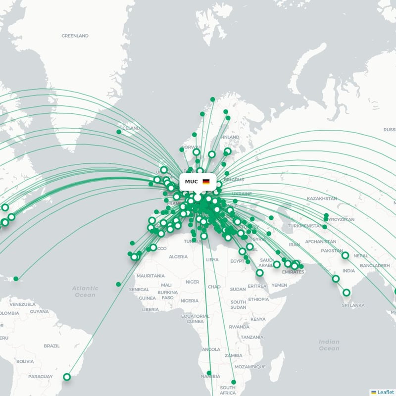 Route map Munchen  MUC 