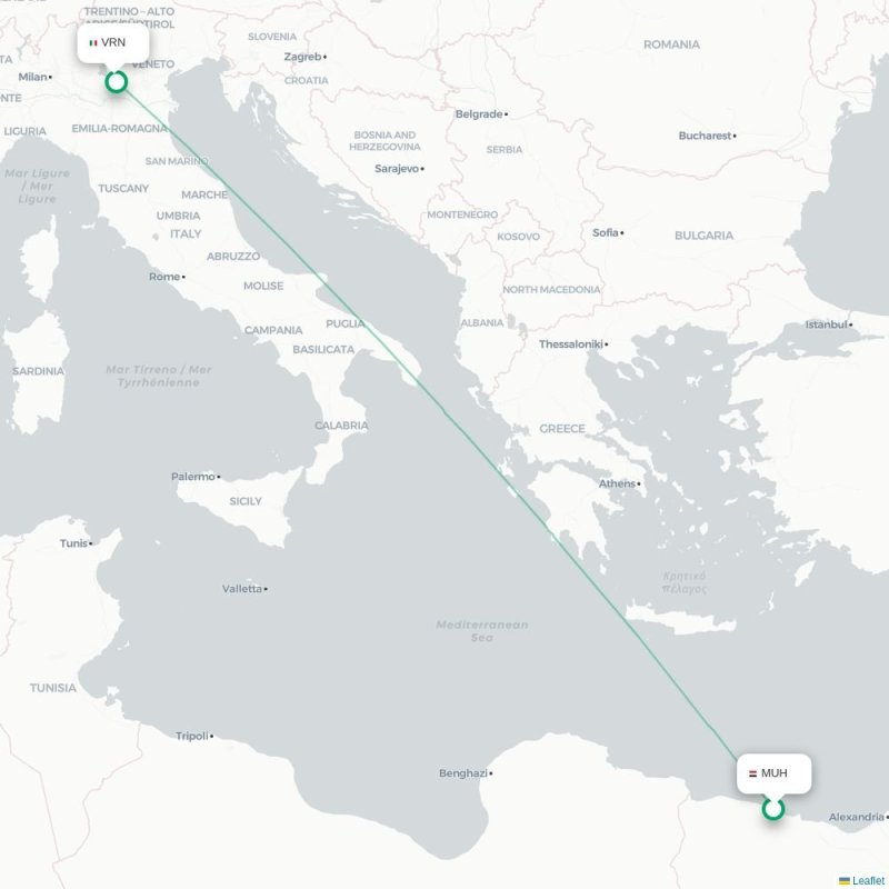MUH - VRN route map