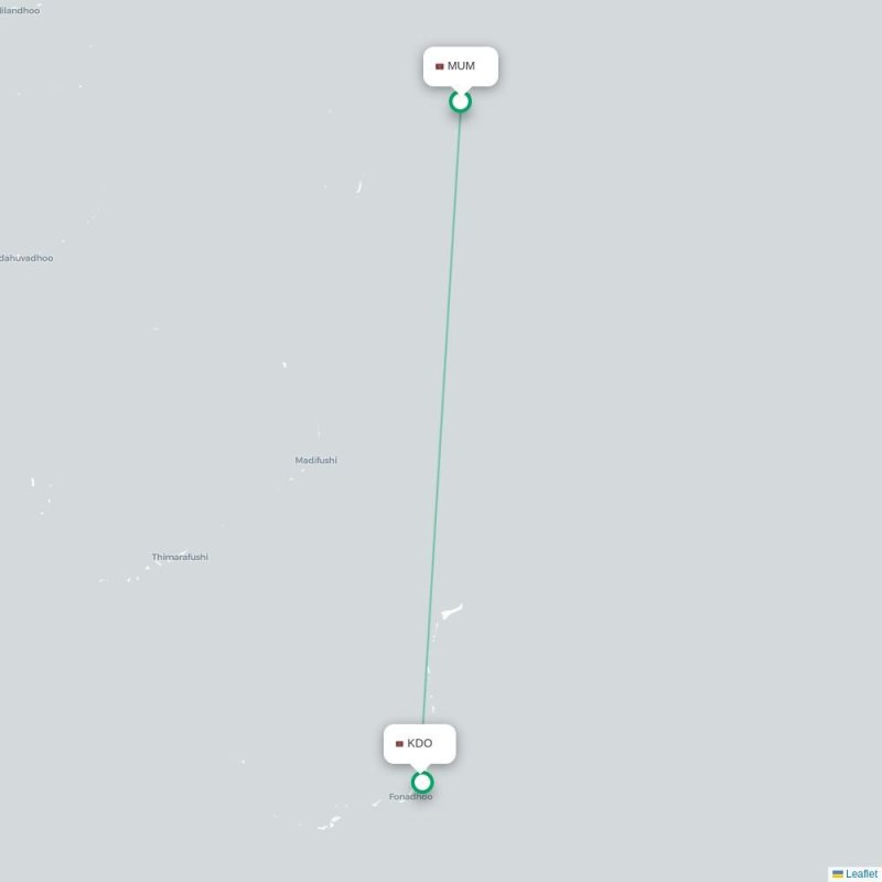 MUM - KDO route map