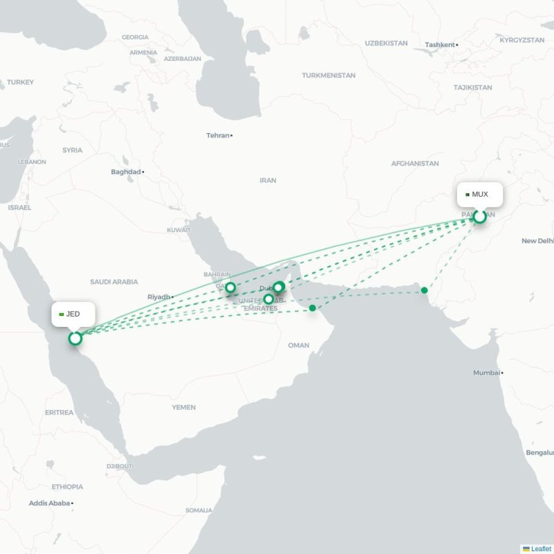 MUX - JED route map