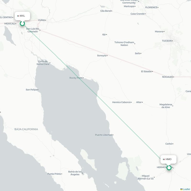 MXL - HMO route map