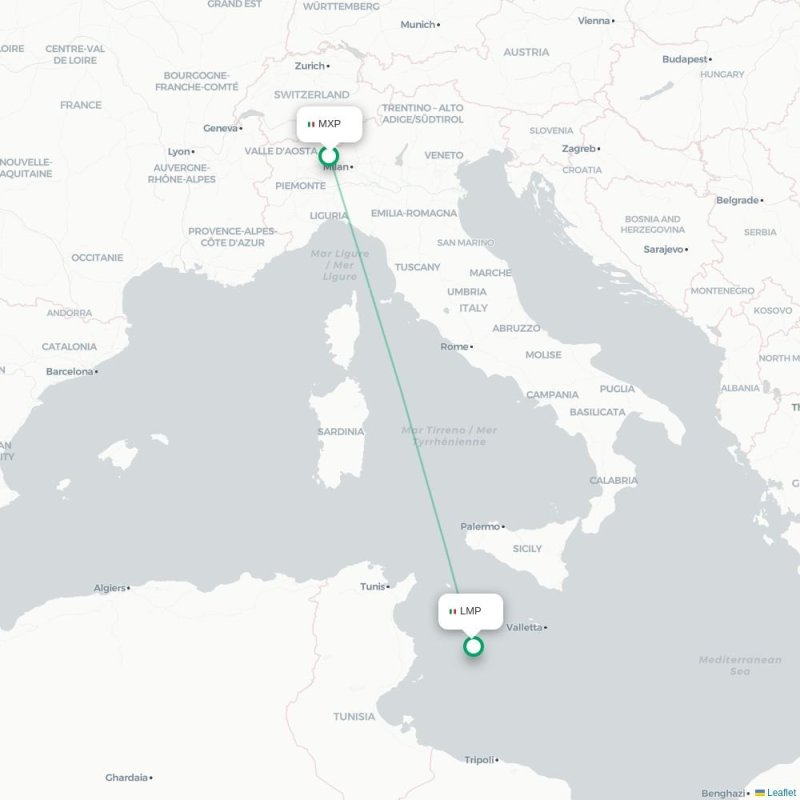 MXP - LMP route map