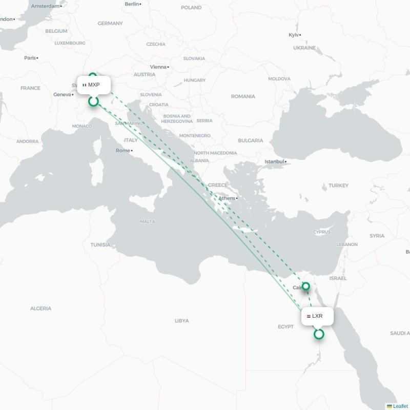 MXP - LXR route map