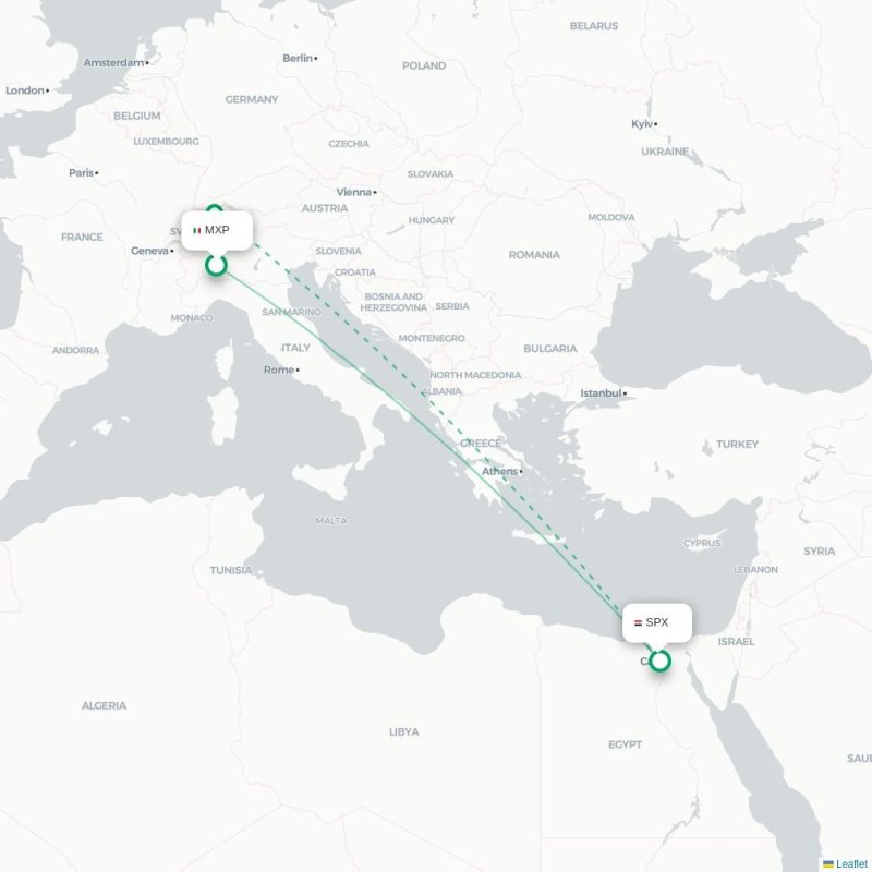 MXP - SPX route map